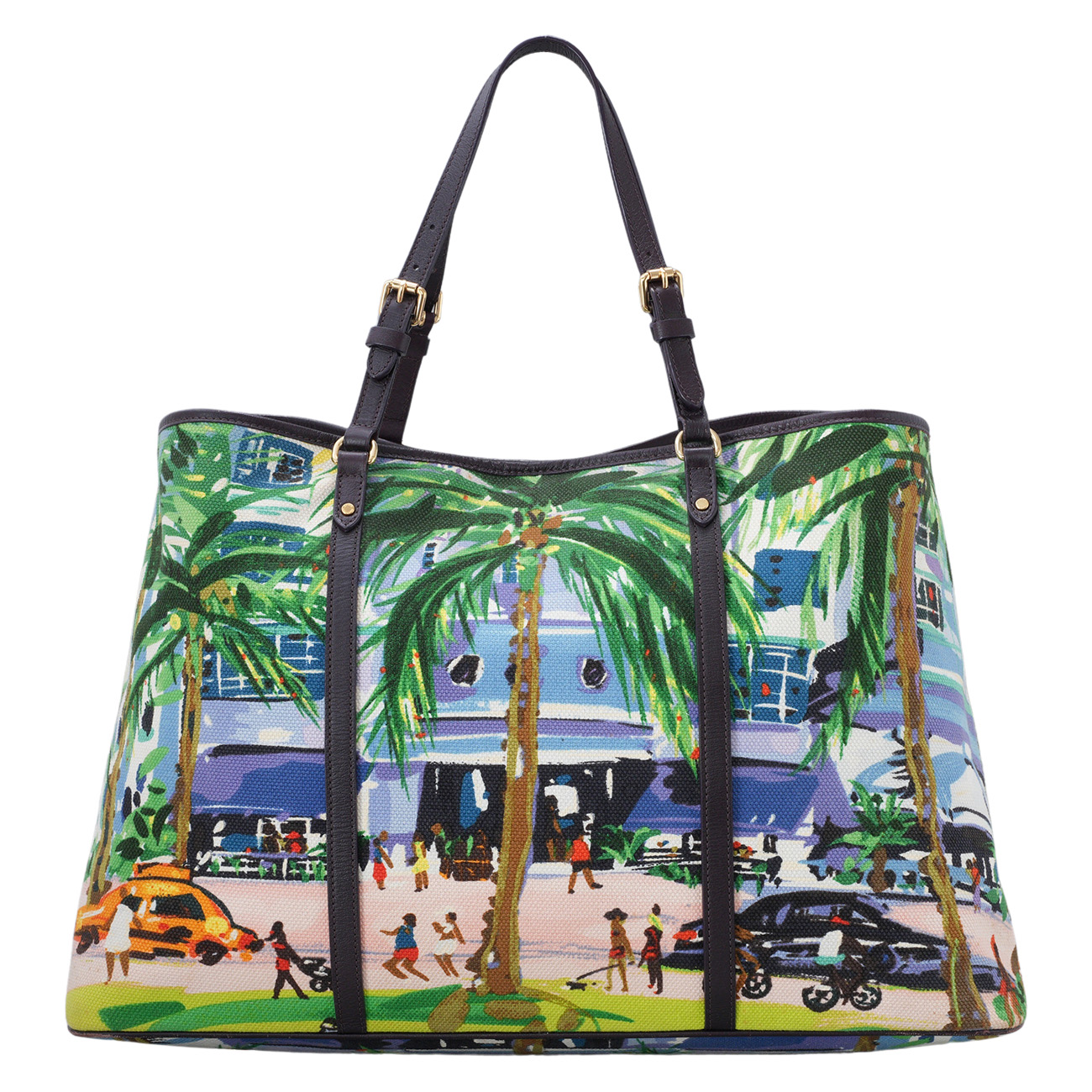 LOUIS VUITTON(USED)루이비통 시즌 패브릭 쇼퍼백